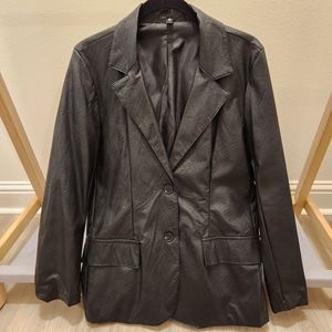 Venti6 Vegan Leather Blazer
